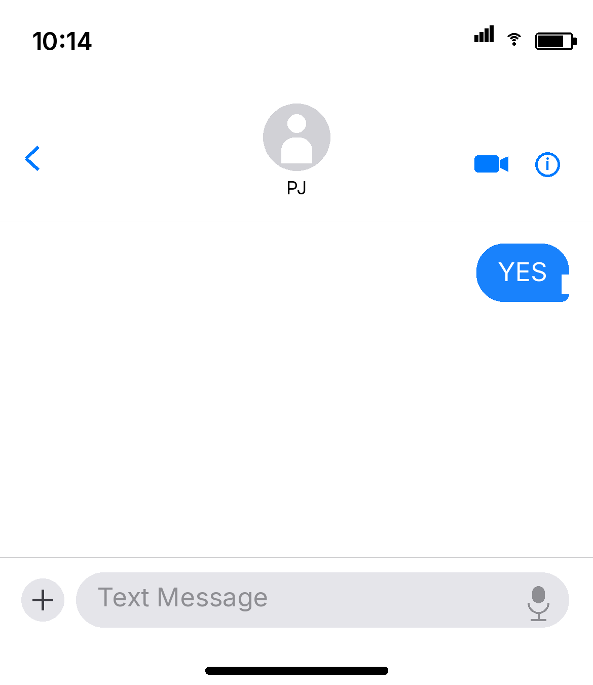 YES reply.