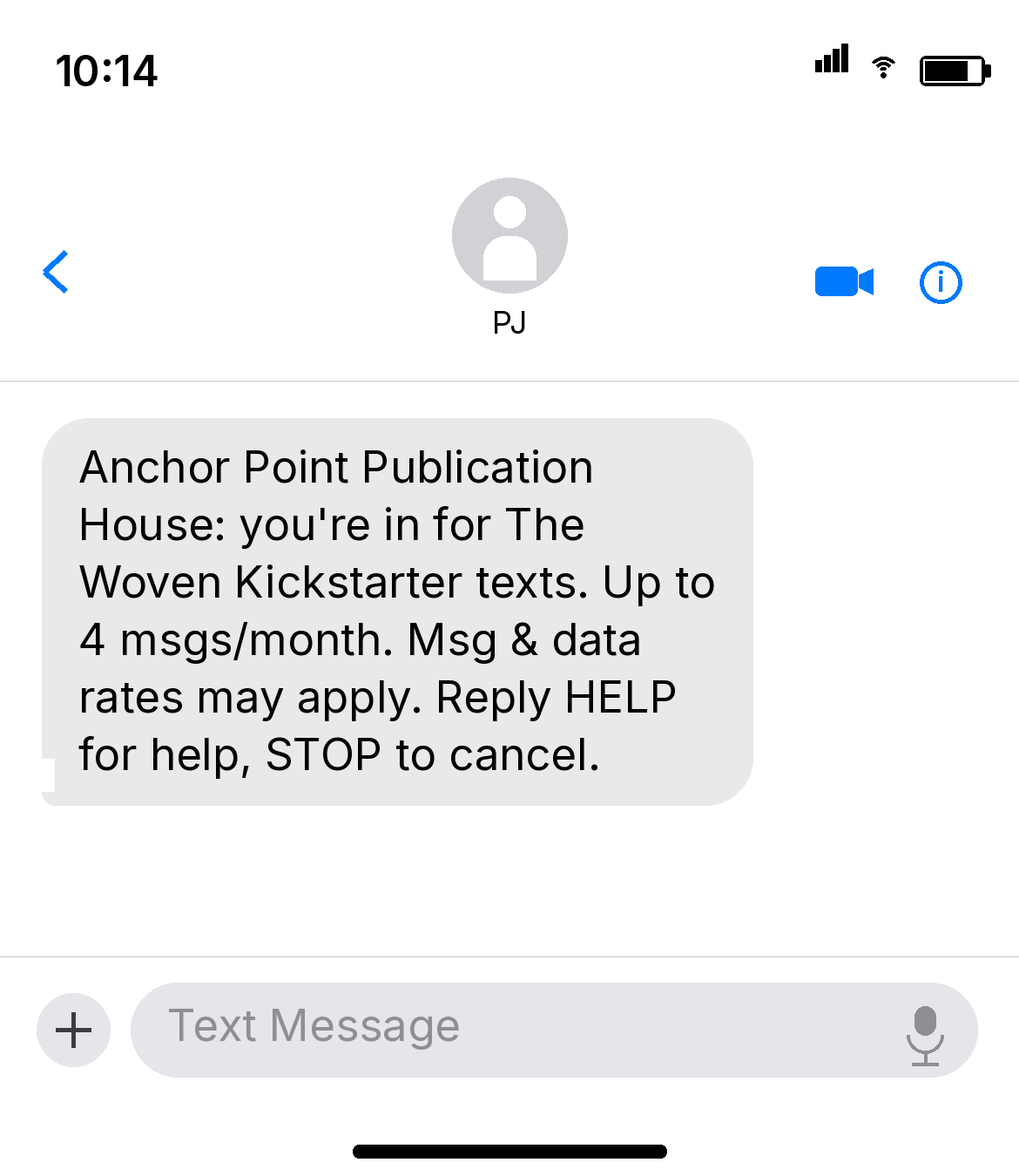 Confirmation text after YES.